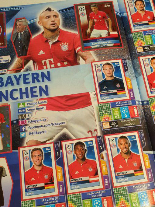 Topps Champions League 2016/2017 Album complet coller