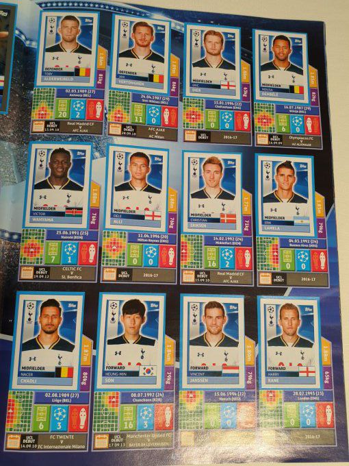 Topps Champions League 2016/2017 Album complet coller