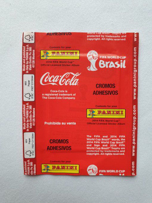 Panini Brazil 2014 Pochettes coca cola