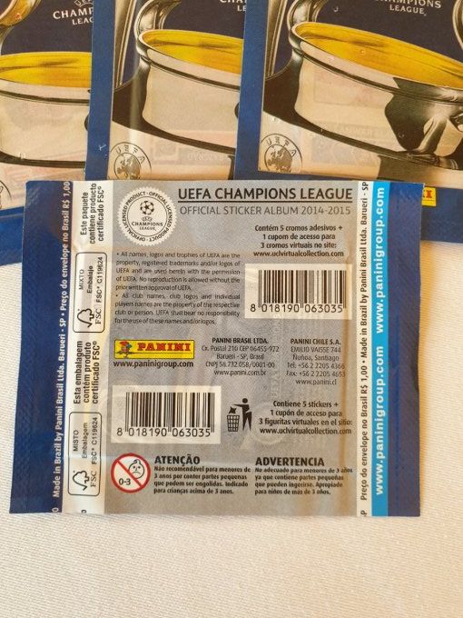 Panini Champions League 2014/2015 Par Pochette bleu foncè