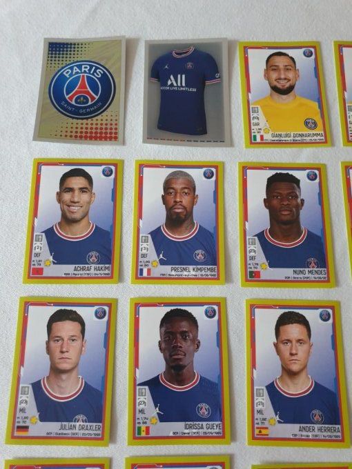 Panini Foot 2022 PSG Team complet