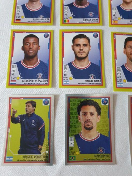 Panini Foot 2022 PSG Team complet