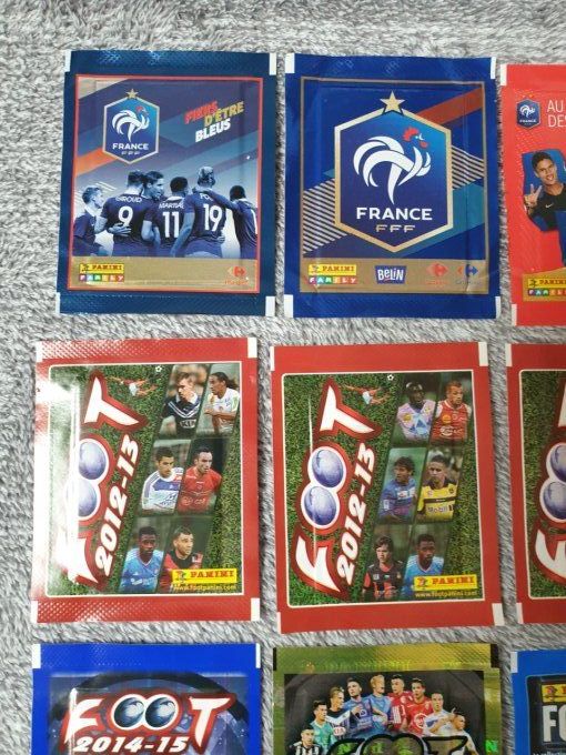 Panini  championnat de France lot de 16 pochettes différente