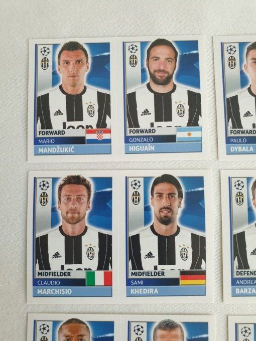 Topps champions League 2016-2017 Juventus team 