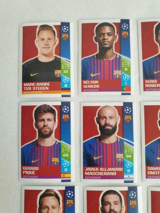 Topps champions League 2017-2018 Barcelone team