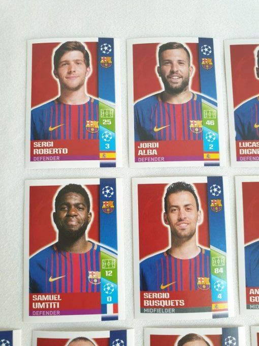 Topps champions League 2017-2018 Barcelone team