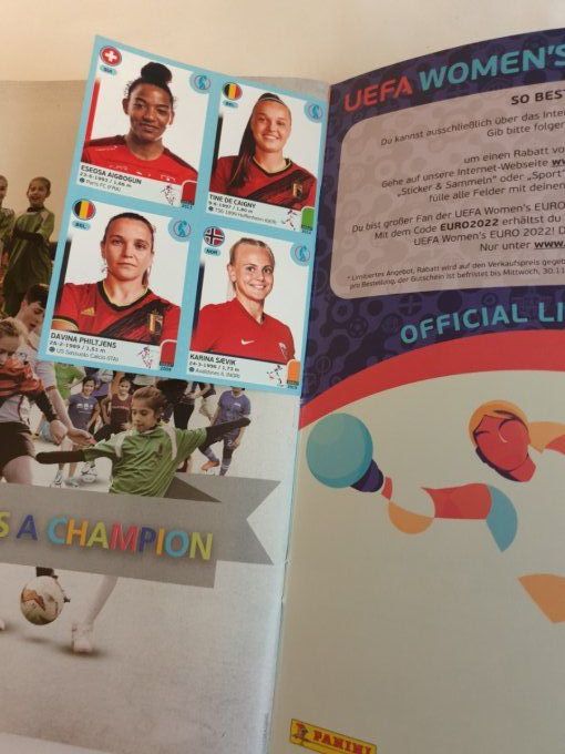 Panini Women Euro england 2022 Set complet 344 images album Deutch+update