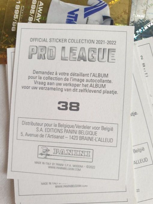 Panini Pro League 2021-2022  lot de 36 images brillantes