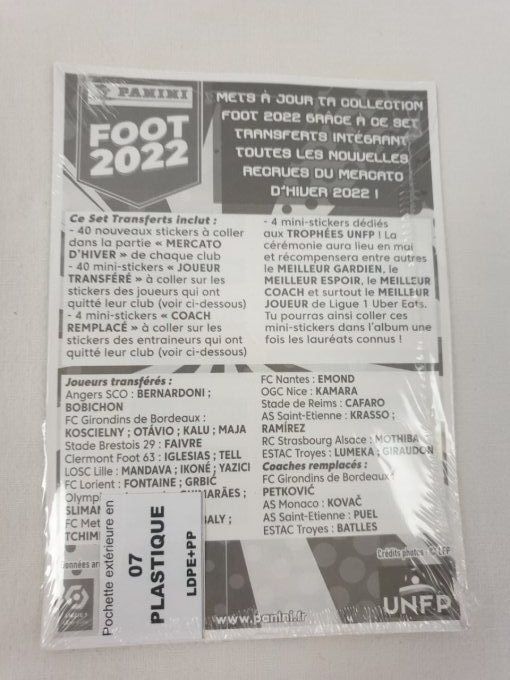 Panini Foot 2022 Set de transferts