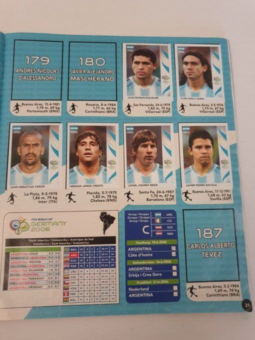 Panini album incomplet germany 2006