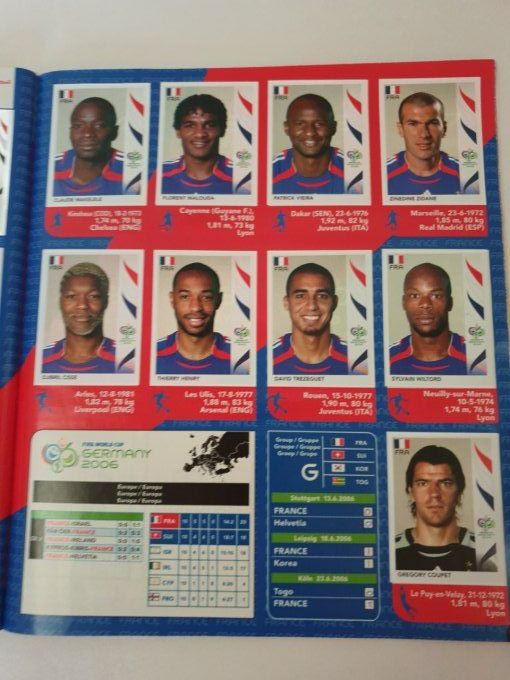 Panini germany 2006 album complet coller