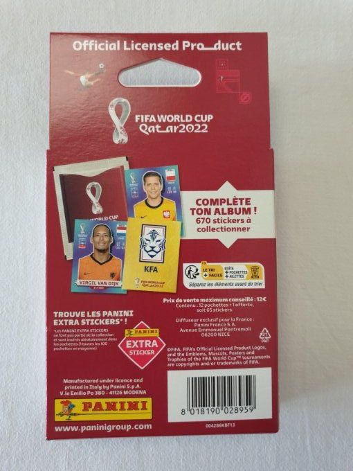 Panini world cup Qatar 2022 version france box carton 13 pochettes