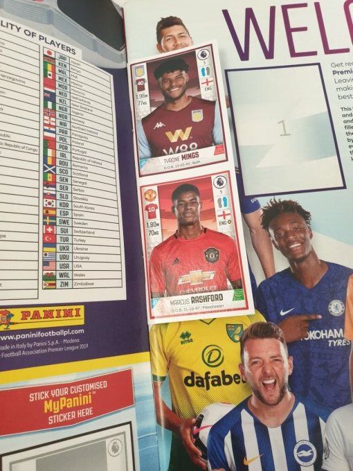 Panini Premier league 2020 football 2020 set complet