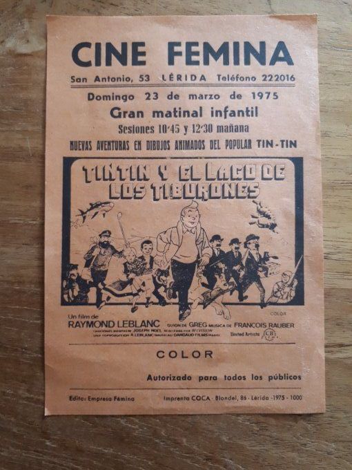 Tintin et le lac aux requins espagnol