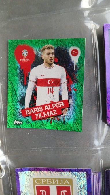 TOPSS SPECIAL STICKER VARIANTE CADRE vert euro 2024