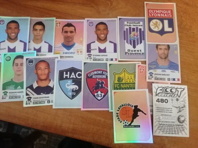 Panini foot 2012/2013 lot de 700 sticker avec double