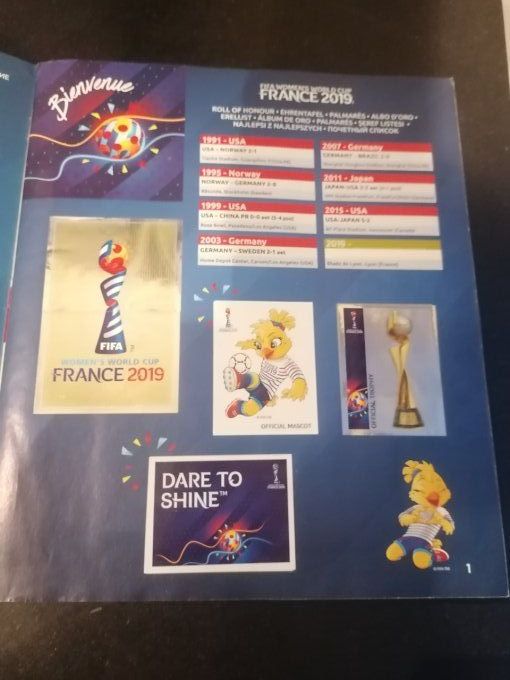 Panini women 2019 France 2019 album complet coller  FR