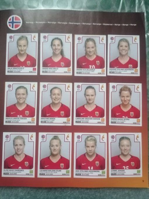 Panini women netherland 2017 album complet coller