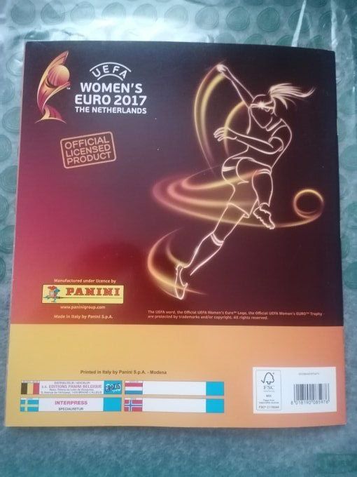 Panini women netherland 2017 album complet coller