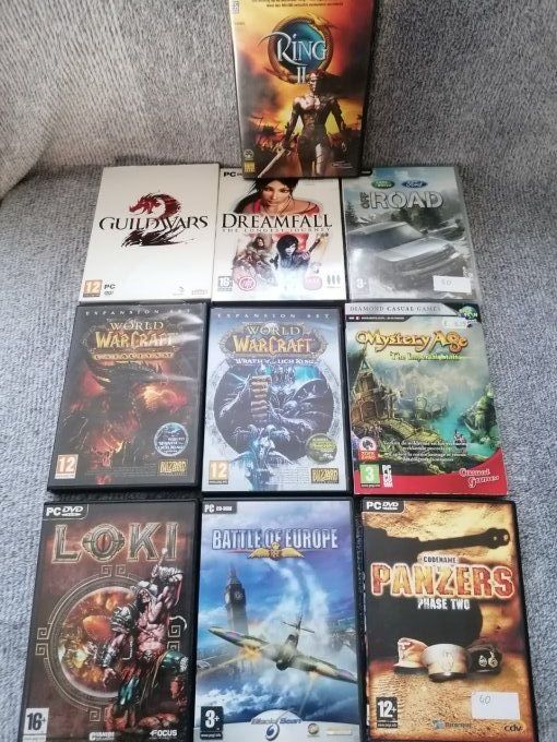 10 jeux Pc cd rom diffèrent