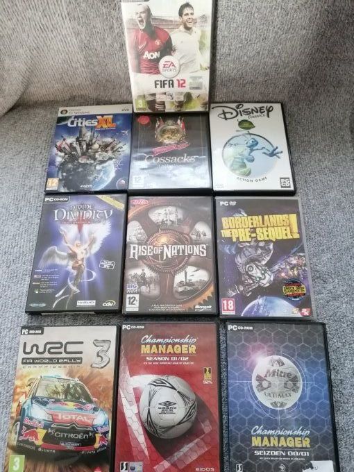 10 jeux Pc cd rom diffèrent 