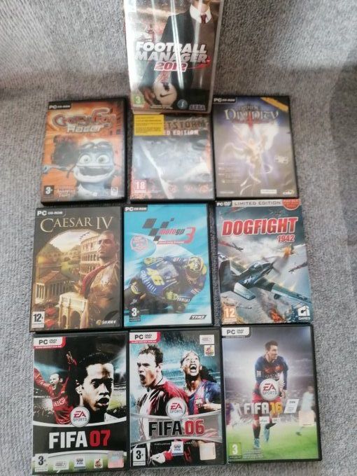 10 jeux Pc cd rom diffèrent