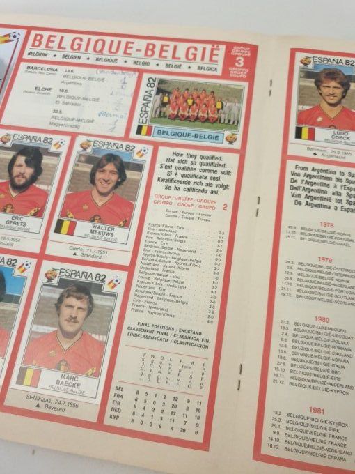 Panini Espagne 1982 album complet coller