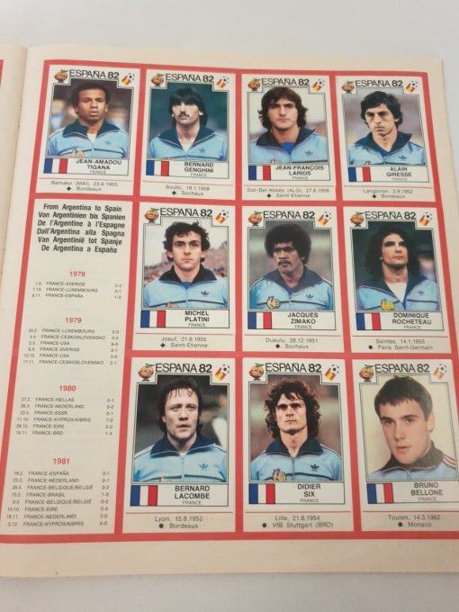 Panini Espagne 1982 album complet coller