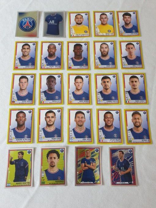 Panini Foot 2022 PSG Team complet