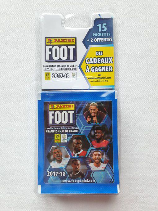 Panini Foot 2017/2018 championnat de France Blister 17 pochettes 