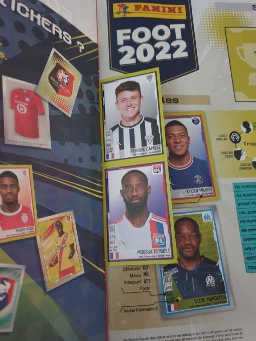 Panini Foot 2022 championnat de France images manquantes