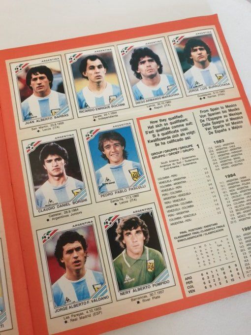 Panini mexico 1986 album complet coller