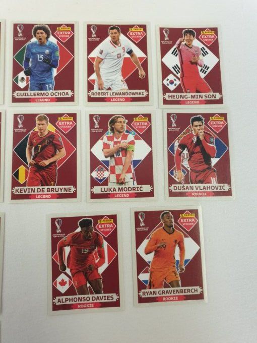 Panini qatar 2022 extra sticker  legend rookie série complète base