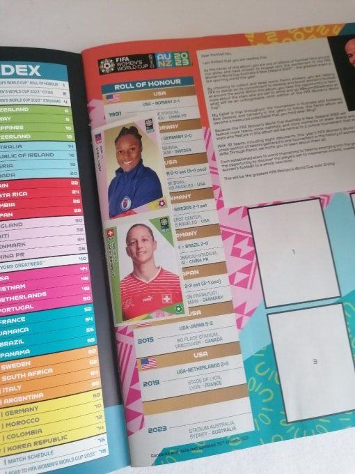 Panini women 2023 album vide neuf + sticker