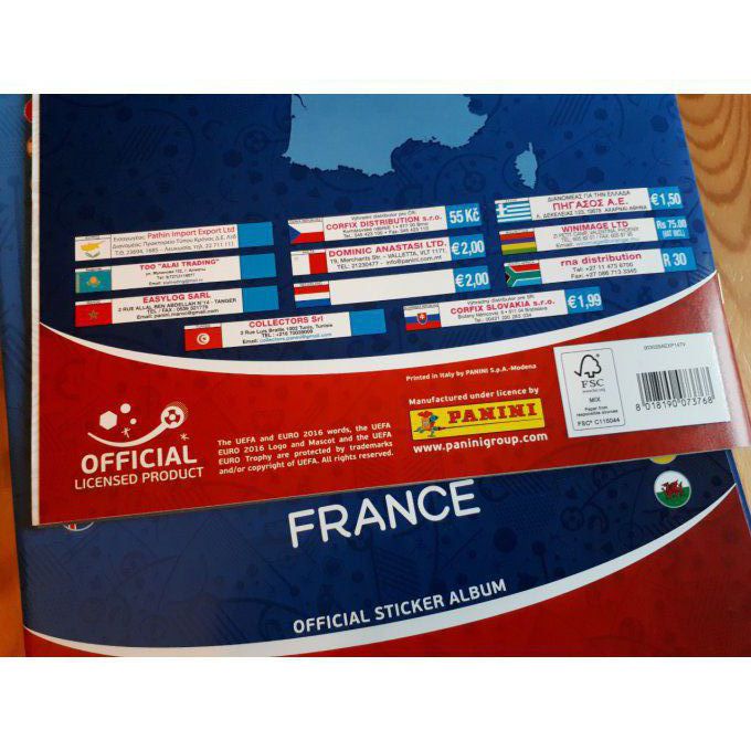 Panini Album vide Euro 2016 Int.