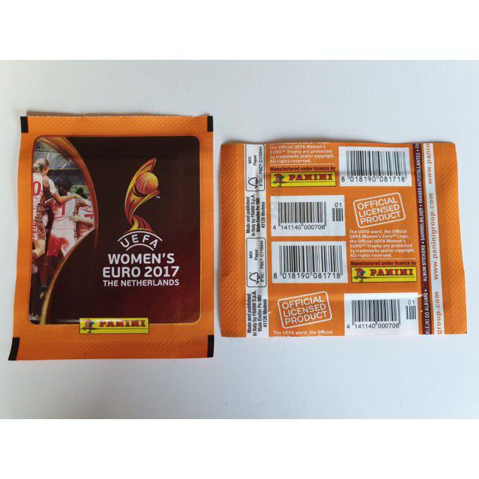 Panini Women Euro 2017 par pochettes 4 code bar