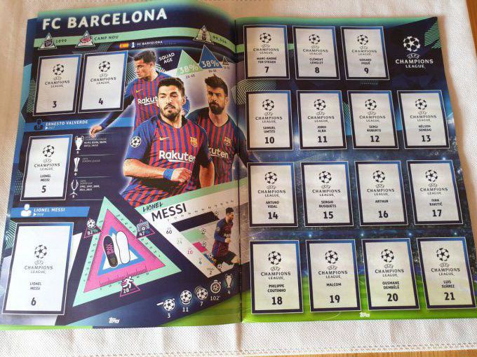 Topps Champions League 2018/2019 Album vide