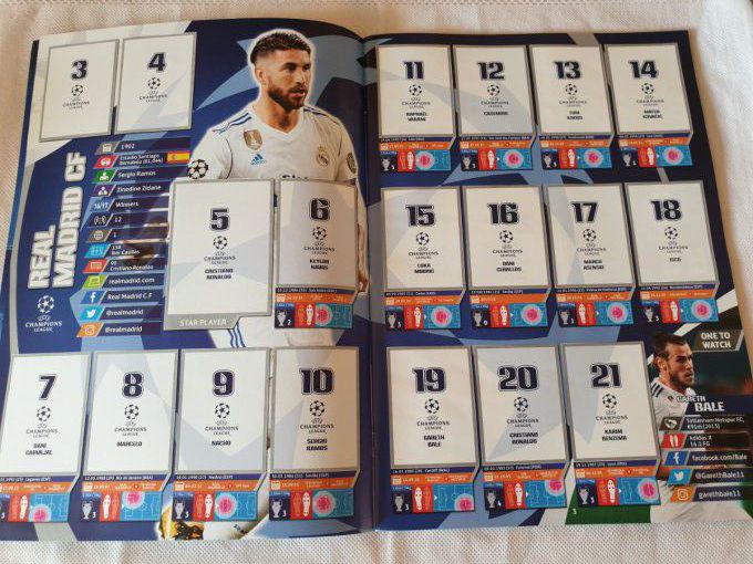 Topps Champions League 2017/2018 Album vide