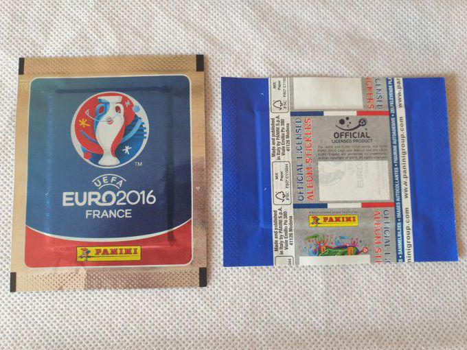 Panini Euro 2016 par Pochettes bleu No code horizontal