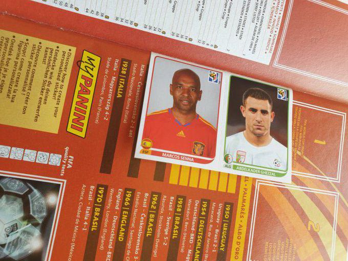 Panini Album vide Africa 2010 version Belgique + planche sticker Buffon