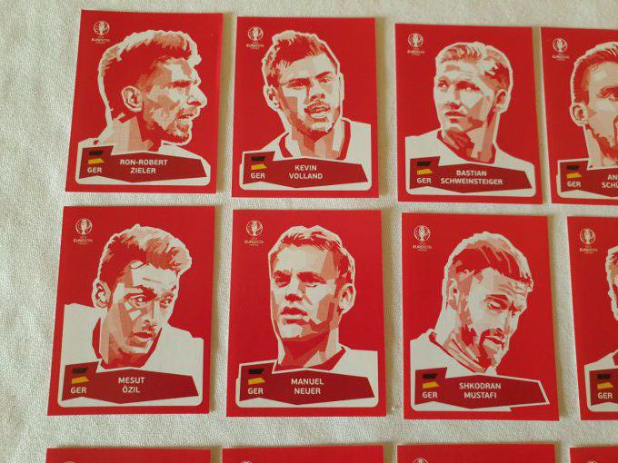 Panini Spécial Stickers 24 joueurs coca cola pour Euro 2016