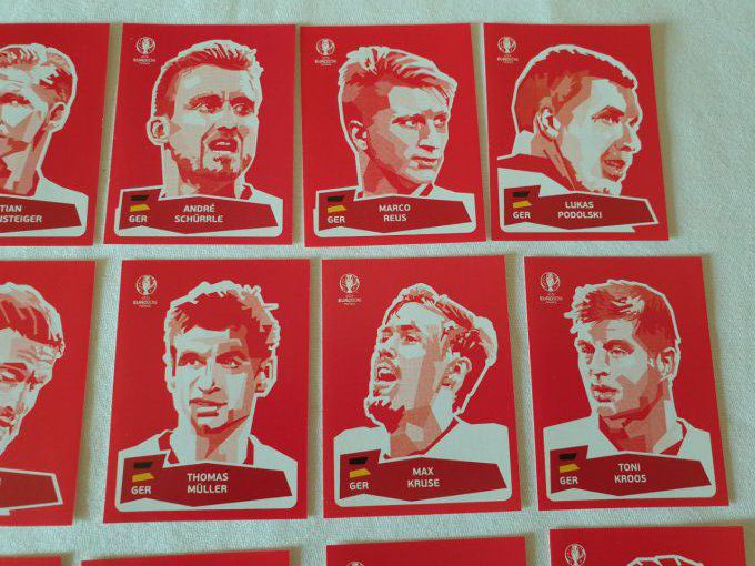 Panini Spécial Stickers 24 joueurs coca cola pour Euro 2016