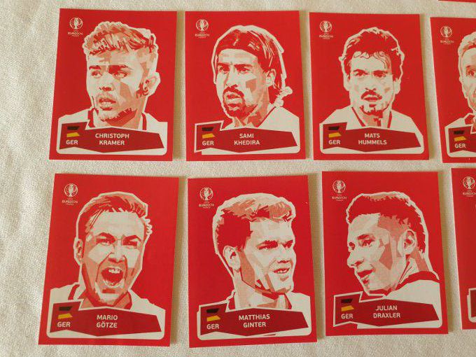 Panini Spécial Stickers 24 joueurs coca cola pour Euro 2016