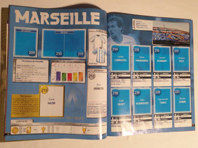 Panini championnat de France Foot 2008 Album vide