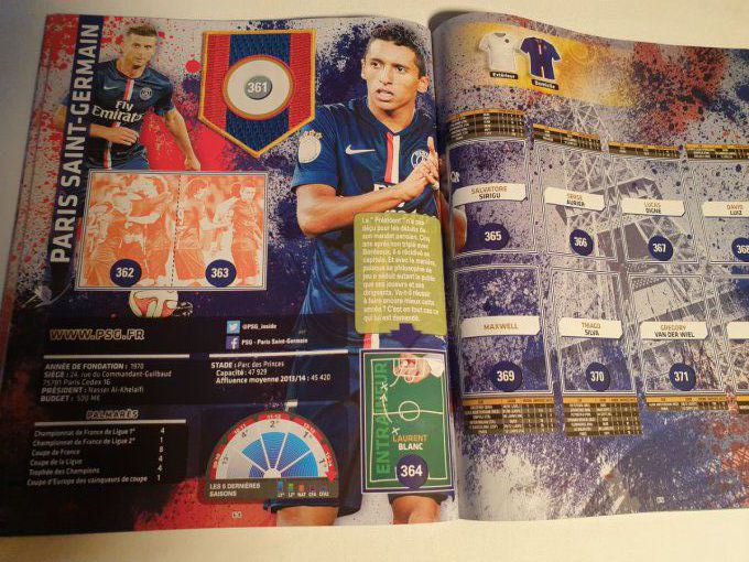 Panini Foot 2014-2015 championnat de France Album vide