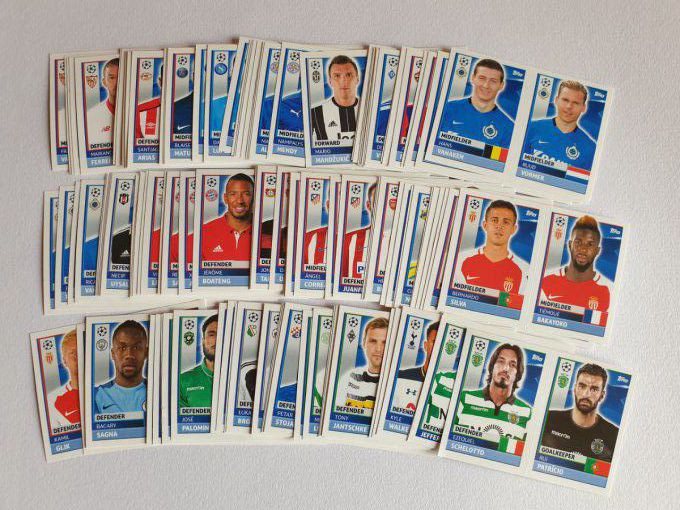 Lot de 125 images Topps champions league 2016/2017