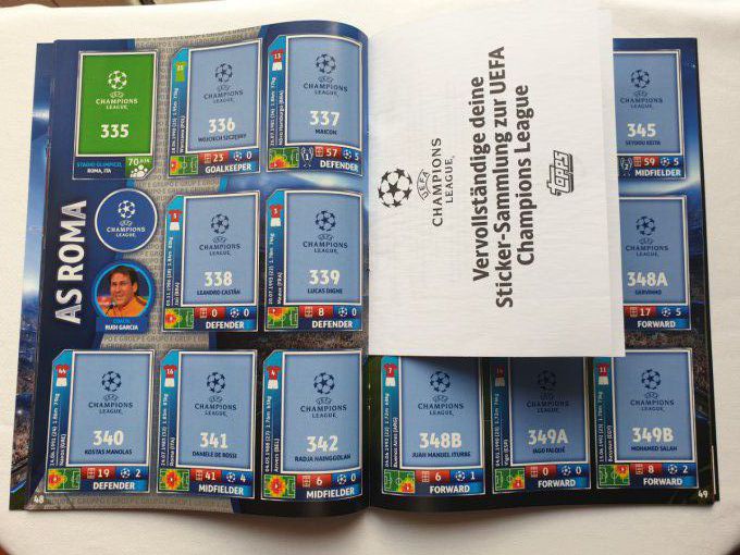 Topps Champions League 2015/2016 album vide