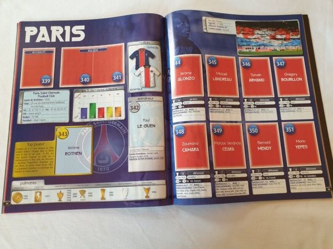 Panini championnat de France Foot 2008 set complet Album+images