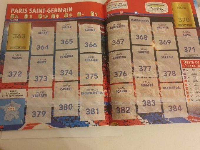 Panini Foot 2019-2020 set complet