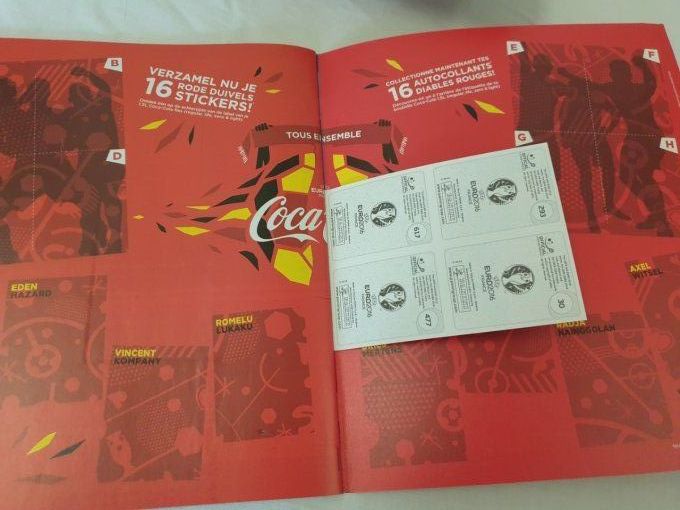 Panini Album vide Euro 2016 version Belge sticker Eden Hazard